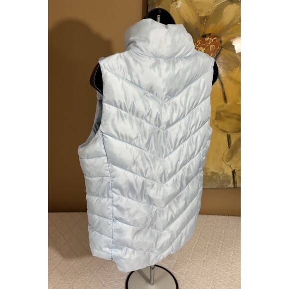 So Authentic American Heritage Light Blue Full Zip Puffer Vest Side Pockets Sz L - Picture 11 of 16